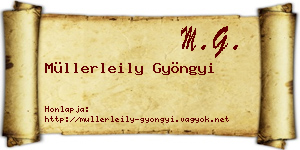 Müllerleily Gyöngyi névjegykártya