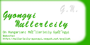 gyongyi mullerleily business card